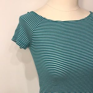 Beautiful Kelly green stripped shirt